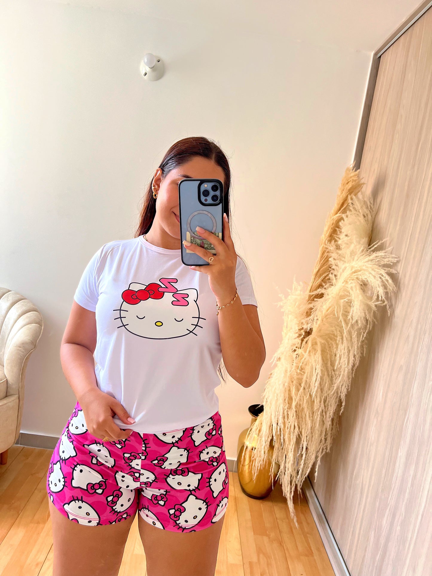 SHORT Y BLUSA HELLO KITTY - DAMA